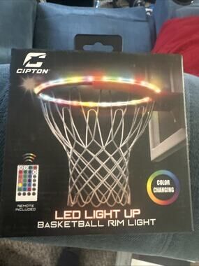 NEW Cipton LED Light UP Basketball Rim Light 5 ft length remote controled